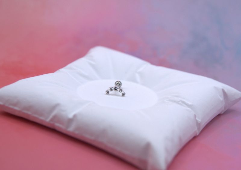 Silver Curved piercing
