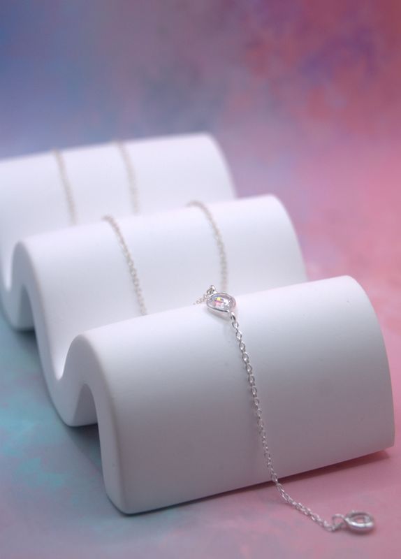 Crystal Drop Lariat Necklace