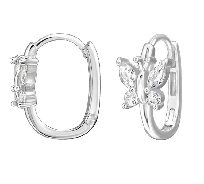 Hovedbilde Crystal Butterfly Huggie Øredobber