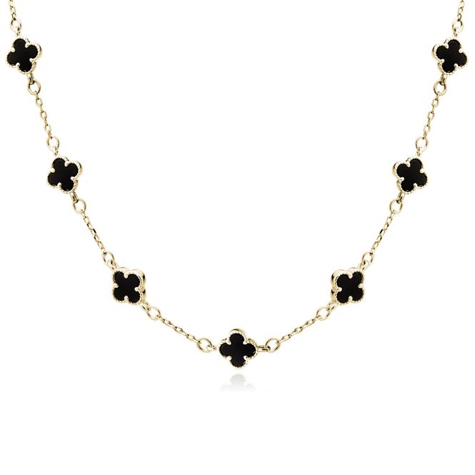 Hovedbilde Black Midnight Clover Halskjede