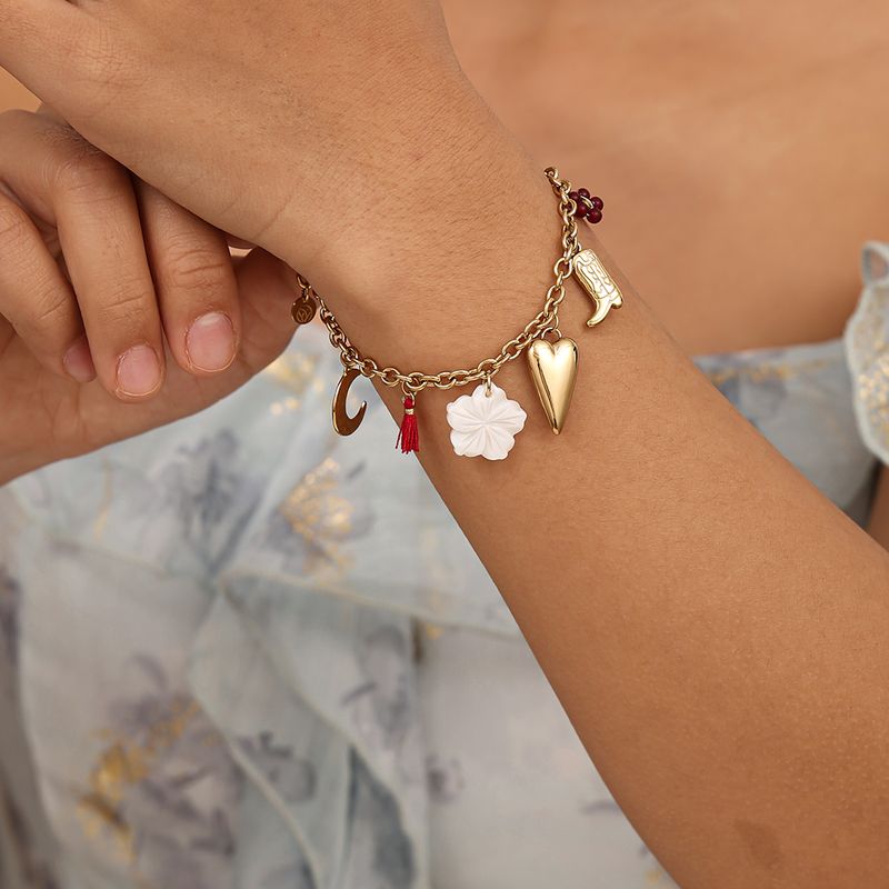 Heart, Moon & Flower Armbånd