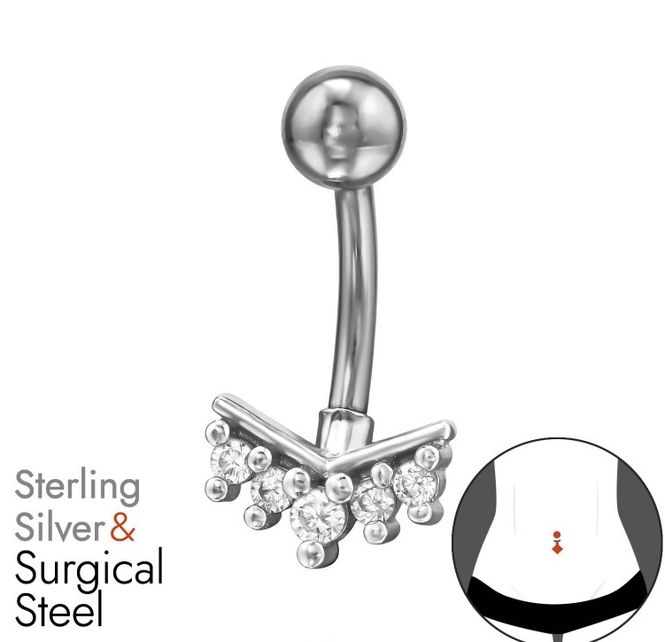 Hovedbilde Chevron navlepiercing