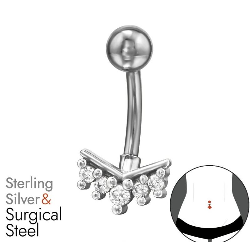 Chevron navlepiercing