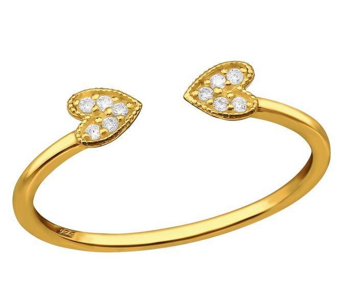 Hovedbilde Twin Hearts Ring 52str