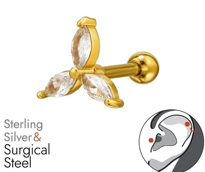 Hovedbilde Golden Flower piercing