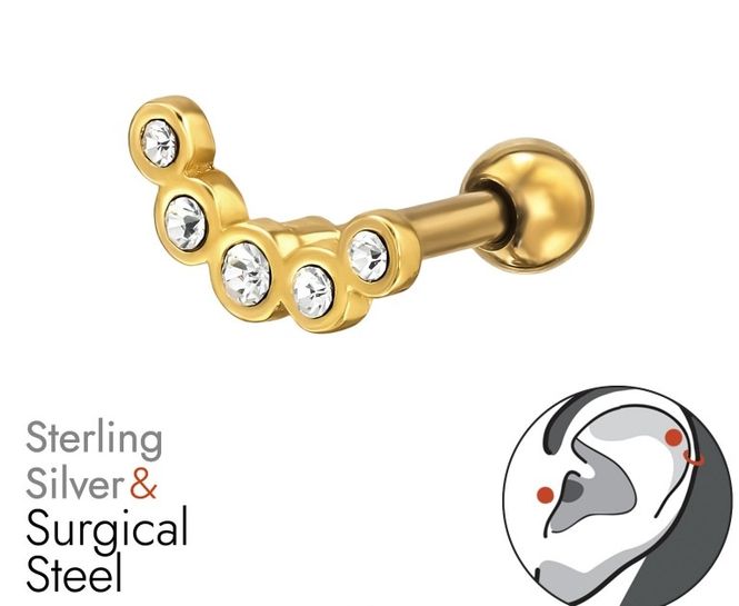 Hovedbilde Golden Curved piercing