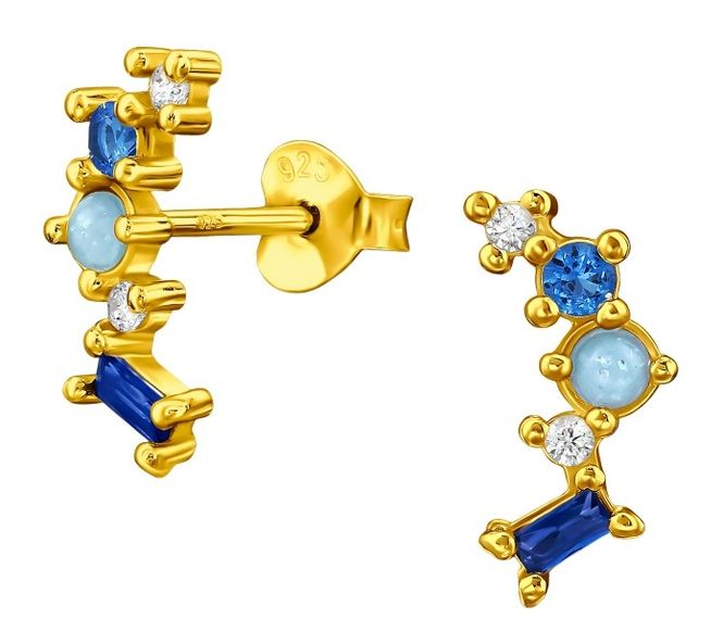 Hovedbilde Golden Blue Figur Øredobber
