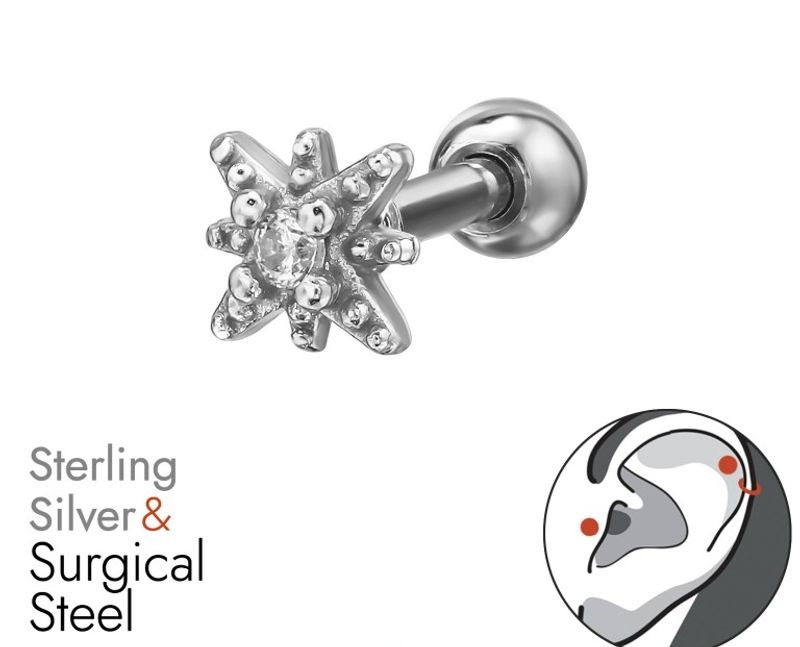 Silver Sparkle piercing