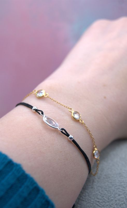 Golden Trio Stone Armbånd