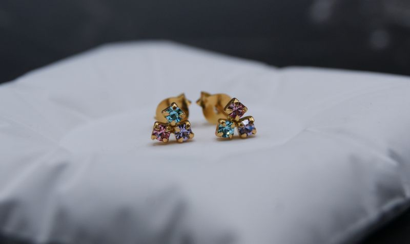 Mini Rainbow Cluster Studs