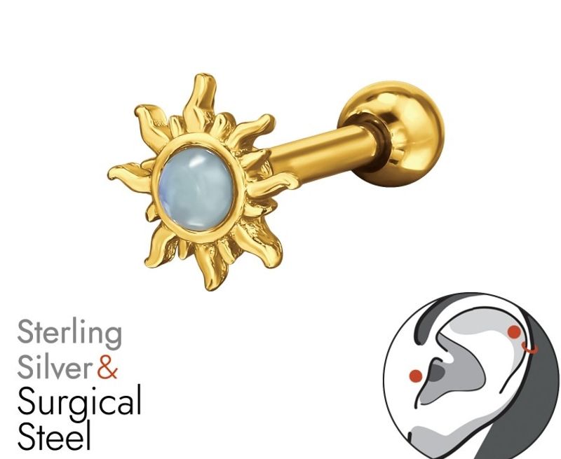 Golden Opal Sun piercing
