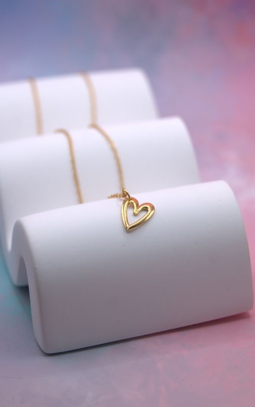 Golden Open Heart Necklace