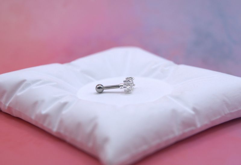 Silver Duo Star piercing